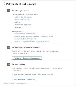 Potrebujem ali nudim pomoč po poplavah